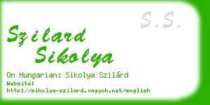 szilard sikolya business card